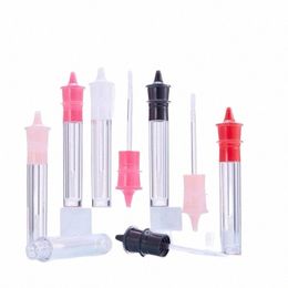 lip Tint 5ml Lighthouse Shape Rose Pink Red White Black Pink Makeup Liquid Lipstick Round Lipgloss Tubes Empty y246#