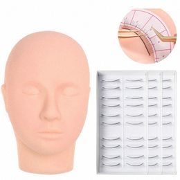 training False Eyeles Practice L Sets Silice Mannequin Model Head for Beginners Practicing Eyel Extensi Tools c0fx#
