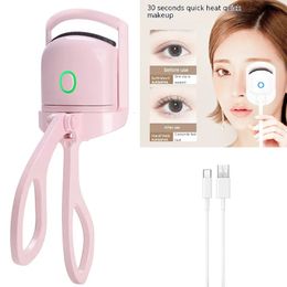 Eyelash Curler Portable Electric Heated Comb Eye Lash Perm Long Lasting Eyelashes Curls Thermal Makeup Tools 240318