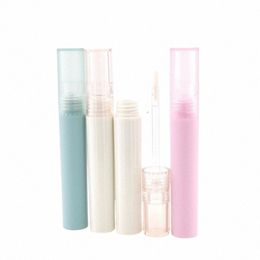 50pcs Empty Round Shape Plastic Tube 4ml Refillable Lipgloss Tube Cosmetic Colorful Lid Ctainer Packaging Refillable Bottles N0V4#