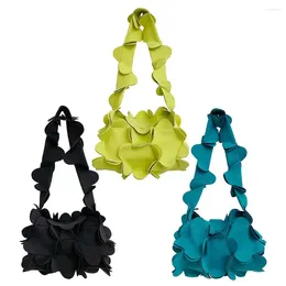 Shoulder Bags Ladies Bag Bow Knot Portable 3D Flower Solid Colour Temperament Exquisite Birthday Gift Shopping Trip Party