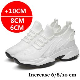 Shoes Sneakers Men Elevator Shoes For Men Casual Insole 10cm 8cm 6cm Optiomal Heels Height Increase Shoes Occasins Taller Male 3644