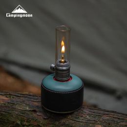 Tools CAMPINGMOON T1D Camping Gas Lantern with Glass Cover Candle Lamp Light