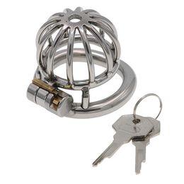 Stainless Steel Male Cock Cage Penis Rings Lockable Metal Chastity Device Bondage Slave Sex Toys for Men Gay Adult Games Products Couples Restraints