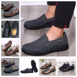 GAI comfortable Men Shoe Black Shoe Rounds Toe party Outdoor banquet Classic suits Men Business heel designer Shoe EUR 38-50 soft