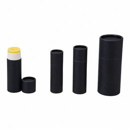 50pcs Lip balm Kraft Paper Tube Empty Lipstick Tube Degradable Cosmetic Ctainers Solid Deodorant Paste Tube u7ga#