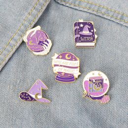 halloween horror witch enamel pins Cute Anime Movies Games Hard Enamel Pins Collect Cartoon Brooch Backpack Hat Bag Collar Lapel Badges