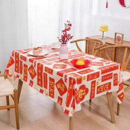 Table Cloth 188007 Chinese-style Household Waterproof Oil-proof PVC Tablecloth Embroidered