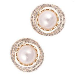 Stud Earrings Women's Pearl Rhinestone Fade Resistant Hypo-Allergenic Jewelry For Dating Shopping Outfit Accessory