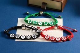 2024 Luxury designer bracelet red, green, black, multi-color minimalist letter pattern decoration for Valentine's Day gifts for men and women