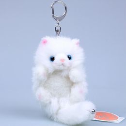 Cat Small Toy Keychains Animal Stuffed Plush Ornaments Animals Tiny Mini Keychain Kitten Cute 2 Xmtob