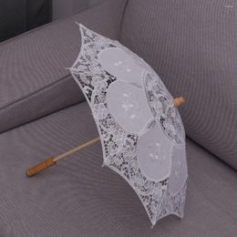 Umbrellas Dress For Wedding Guest Classical Umbrella Not Rainproof Handmade Cotton Decorative Lace White Child