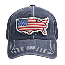 Ball Caps Casual Fashion Spplique Embroidery Flag Net Hat Europe And The United States Outdoor Sports Sun Baseball Cap Duck
