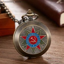 Pocket Watches Russian Vinge Silver Soviet Bolshevik Mechanical Fob Pocket Mens Military Pendant Chain Free Ship L240322