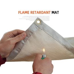 Mat Outdoor Camping Fireproof Cloth, Picnic Barbecue Insulation Mat, Flame Retardant, High Temperature Fire Blanket,