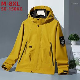 Men's Jackets 2024 Waterproof Men Outdoor Plus Size 7xl 8xl Large Spring Autumn Winter Jacket Windproof Outwear Windbreakers Male