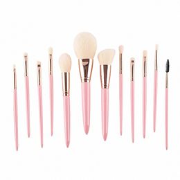 gdmg 12pcs Cheap Complete Makeup Brushes Set for Cosmetics Eyeshadow Foundati Blush Blending Makeup Brush Beauty Tools y2xu#