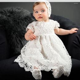 Girl Dresses Baby Girls Kids Lace Long Length Christening Gown First Birthday Dress Toddler Baptism Clothing 0-2 Years Old