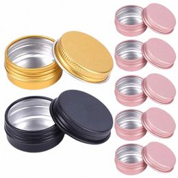 24pcs 50g Metal Aluminium Round Tin Jar Cans to Fill Empty Candles Boxes Wholesale Sample Pot Lip Balm Cosmetic Cream Ctainer O81e#