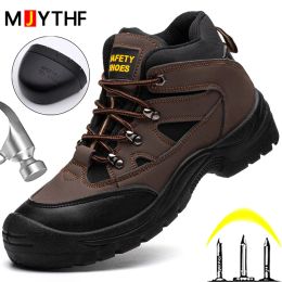 Boots Indestructible Shoes Steel Toe Boots, Anti Puncture, Oil Resistant, Wearresistant, Protective Shoes Antismash Safety Shoes Men