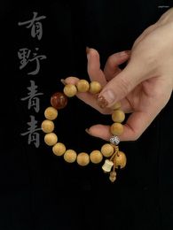 Necklace Earrings Set Design Chinese Solid Jade Bamboo Wooden Fish Wenwan Bracelet Buddha Beads Rosary