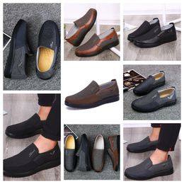 GAI comfortable Men Shoe Black Shoes Round Toes party Outdoor banquet suit Men Business heel designer Shoe EUR 38-50 soft