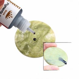 10pcs Eyel Extensi Jade Ste Glue Pallet False Eye L Holder Extensis Patch Adhesive Pad Make Up Tool z0Ac#