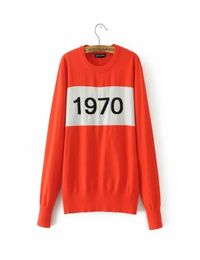 820 2020 Autumn Brand Same Style Regular Long Sleeve Black Crew Neck Kint Sweater Striped Red Women Clothes7636133