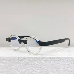 Sunglasses Frames Vintage Round Retro Fashion Design Acetate EyeGlasses Frame Myopia Men Blue Light Spectacle Women