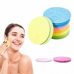 50/100pcs Compred Natural Cellulose Facial Cleansing Spge Makeup Removal Cott Face Wing Brush Skin Care Tools H6qm#