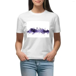 Women's Polos Glasgow Scotland Skyline T-shirt Funny Blouse Aesthetic Clothes Workout Shirts For Women Loose Fit