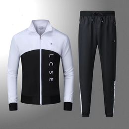 Men's tracksuits zip hoodie suit designer tech suit sportswear casual fashion France crocodile embroidery men suit Workout clothes