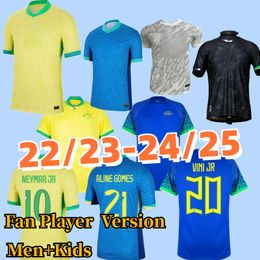 22/23 24/5 BrAZiLS soccer jerseys L.PAQUETA NEYMAR VINI JR. 23 P.COUTINHO RICHARLISON football shirt G.JESUS T.SILVA BRUNO G. PELE CASEMIRO men kids sets jersey