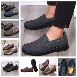 GAI comfortable Men Shoe Black Shoes Round Toes party Outdoor banquets Classic suit Men Business heel designers Shoes size EUR 38-50 soft