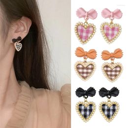 Dangle Earrings Trend Heart Handmade Hanging Love Bowknot Ornament For Women Girls Wedding Party Jewellery