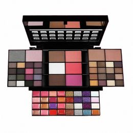 74 Colors Eyeshadow Lip Gloss Profial Makeup Kit Pearlescent Matte Ccealer Tray Fl Lipstick Women Cosmetics Gift Box X3qZ#