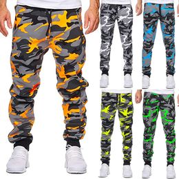 Fashion Mens Sport Camouflage Bandage Casual Loose Sweatpants Drawstring Pant Man pants ropa hombre calca masculina 240417