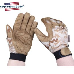 Gloves Emersongear Tactical Gloves Full Finger Lightweight Duty Military Army Combat Glove Paintball Shooting Hand Protect Bicycle AOR1