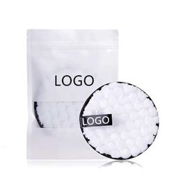 Washable Reusable Cloth Cleansing Rounds Pads Makeup Removers Private Label Cleanser Sponge 240319