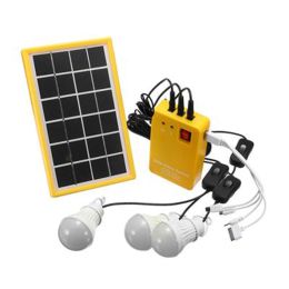 Tools Outdoor Portable Solar Panel Electric Generator 3 LED Bulb Power System Kit Electric Generator for Outdoor Camping Hike Fishing