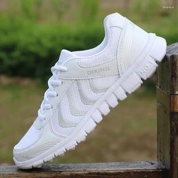 Casual Shoes 2024 Women Sneakers Female Vulcanzied Flat Lace Up Fashion Breathable Mesh White Woman Big Size 44