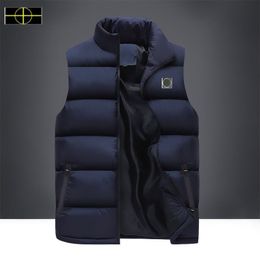 Men's vest designer jacket stone vest luxury down women's vest island feather padding material coat popular couple coat red label S-6XL202423