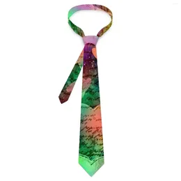 Bow Ties Abstract Letters Print Tie Love Heart Graphic Neck Quality Elegant Collar For Women Wedding Necktie Accessories