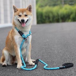 Dog Collars 180cm Reflective Strong Leash Outdoor Walk Padded Handle Adjustable Loop Collar Pet Leashes For Puppy Medium Large Big Dogs