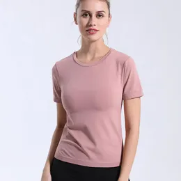 Active Shirts Fitness Wear T-shirt High Elasticity Yoga Top For Women Soft Breathable Sweat Absorption With Quick Dry Technology O