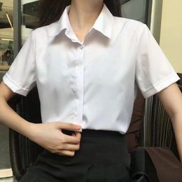 Camicetta a maniche corte da donna design bianco senso minoranza 2024 estate nuovo stile temperamento abito professionale camicia da lavoro impermeabile