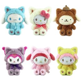 Cute Anime Kuromi Melody 6 Kinds of Plush Toys Children's Games Play Companion Holiday Gifts Room Decoration