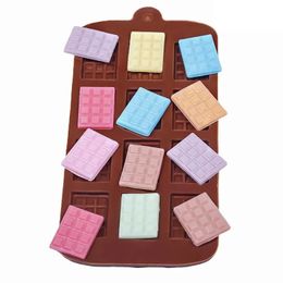 Silicone Mould 12 Even Chocolate Mould Fondant Moulds DIY Candy Bar Mould Cake Decoration Tools Kitchen Baking Accessories JJ 3.24