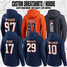 Wayne Gretzky Leon Draisaitl Stuart Skinner Mark Messier Zach Hyman USA Hockey Club Fans Branded Sports Sweatshirts Fleece Pullover Hoodies