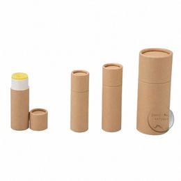 12g/0.4oz Lip balm Kraft Paper Tube Empty Lipstick Tube Degradable Cosmetic Ctainers Solid Deodorant Paste Tube A1yE#